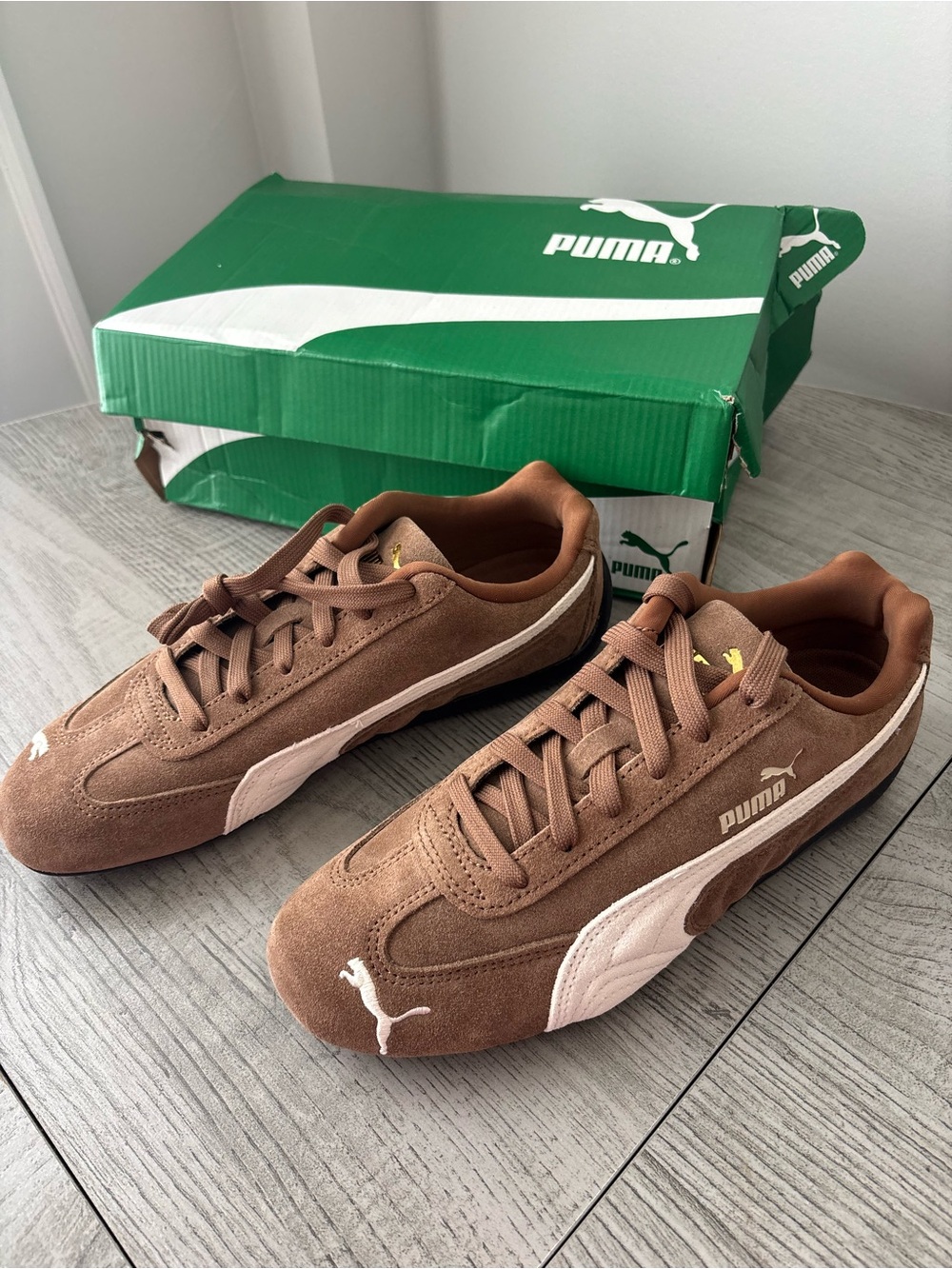 PUMA Women’s Speedcat OG in Haute Coffee & Frosted Ivory